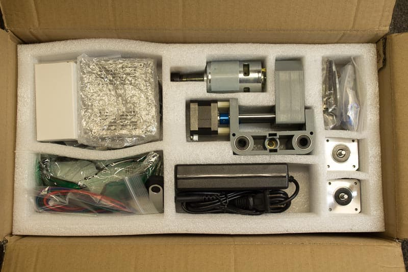 Photo of the parts in the box