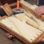 Thumbnail showing a board with hand cut dovetails at each end