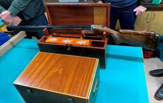 Photo showing a pair of gun maintenance boxes made by Martin Burgoyne