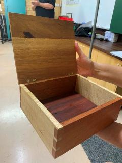 Photo of the box that Barry made
