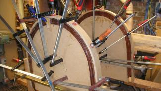 Photo showing parts being glued up
