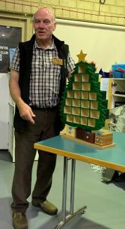 Martin Burgoyne with his Advent Calendar